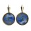 Boucles d'oreilles Fleurs pressées - Bleu