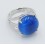 Bague d'Agate bleue rayée