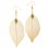 Véritables feuilles en Boucles d'oreilles - "Or"
