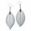 Véritables feuilles en Boucles d'oreilles - Noire