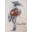 Broche Héron en Agate rouge