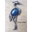 Broche Héron en Lapis Lazuli