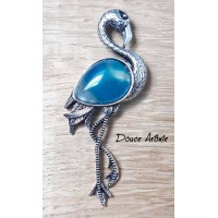 Broche Famant en Agate bleue