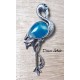 Broche Famant en Agate bleue