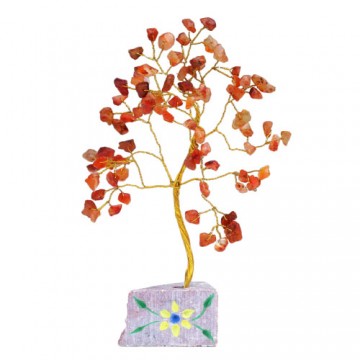 Arbre De Vie En Cornaline - 160 Cristaux Naturels - Déco Murale Feng Shui Indienne