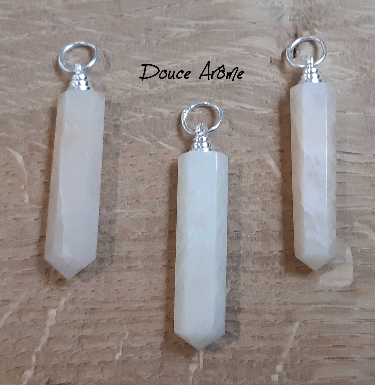 Pendentif Argent 925 Avec Pierre De Lune Blanche - Neuf Sans Emballage
