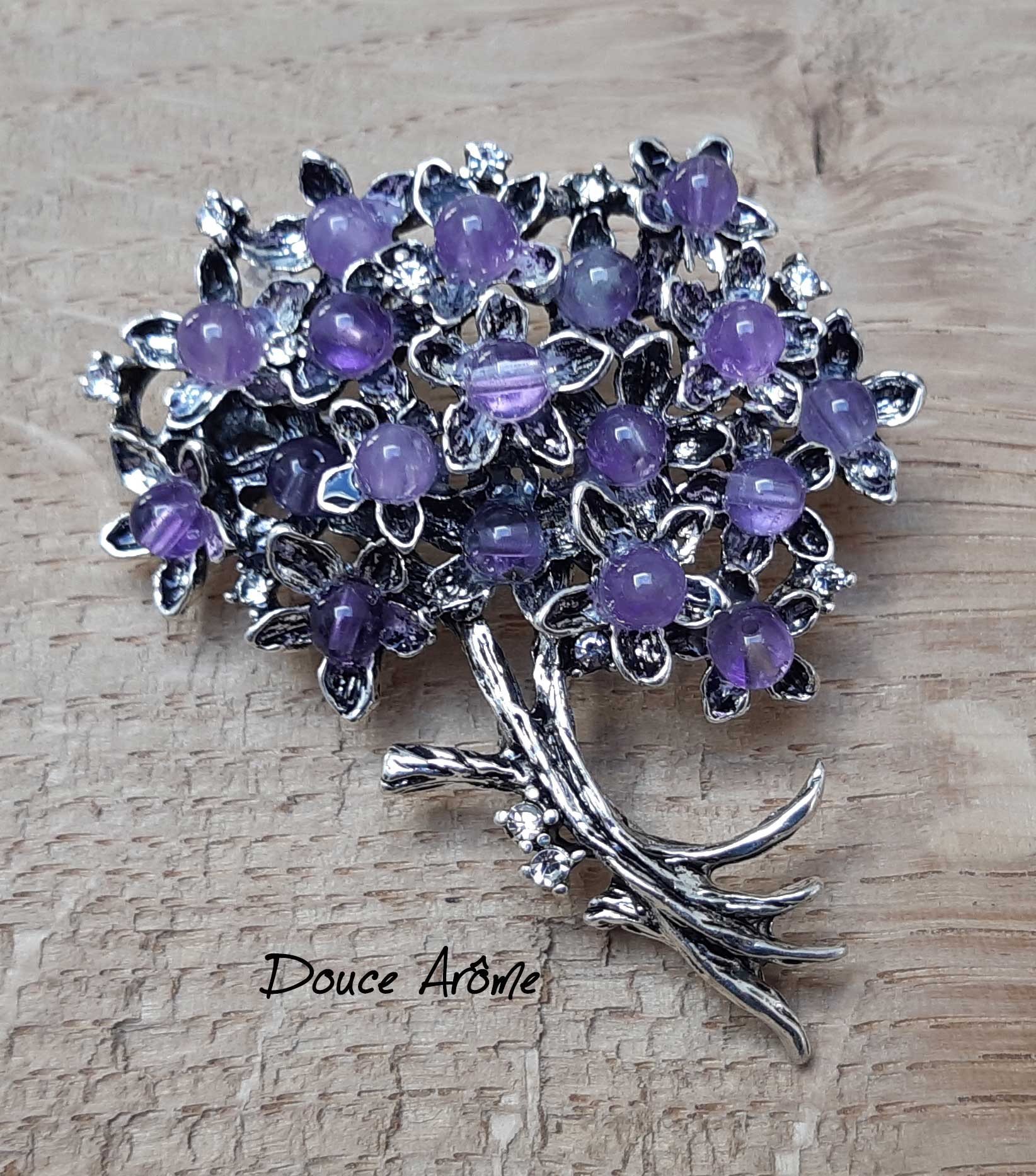 broche magnétique Paris - florale rosée - Paris - tout simplement