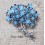 Broche Bouquet de fleurs en Aigue-Marine