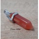 Pendentif hexagonal Agate rouge