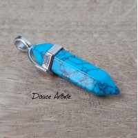 Pendentif hexagonal Turquoise