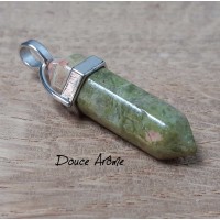 Pendentif hexagonal Unakite