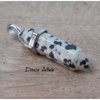 Pendentif hexagonal Jaspe Dalmatien