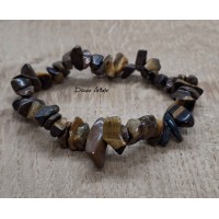 Bracelet en Eclats d'Oeil du Tigre Doré