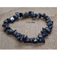 Bracelet en Eclats de Hématite