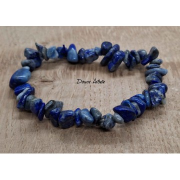 Bracelet en Eclats de Lapis Lazuli