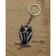 Porte-clé chouette / hibou en Obsidienne noire