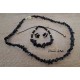 Parure Eclats de pierres d'Obsidienne noire