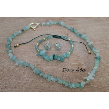 Parure Eclats de pierres d'Aventurine