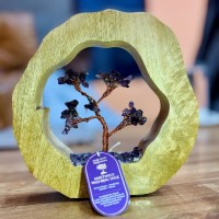 Arbre de Vie & Cadre Bois de Manguier - Améthyste