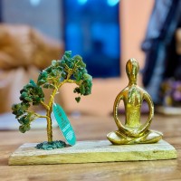 Arbre de Vie & Jardin Yoga - Aventurine - Pose Padmasana