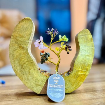 Arbre de Vie & Cadre Bois de Manguier - 7 chakras